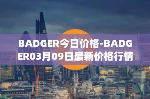 BADGER今日价格-BADGER03月09日最新价格行情-badger-dao最新走势消息
