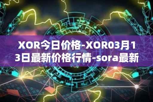 XOR今日价格-XOR03月13日最新价格行情-sora最新走势消息