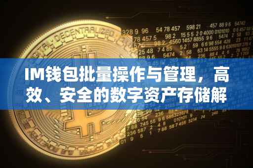 IM钱包批量操作与管理，高效、安全的数字资产存储解决方案