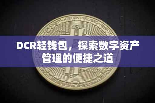 DCR轻钱包，探索数字资产管理的便捷之道
