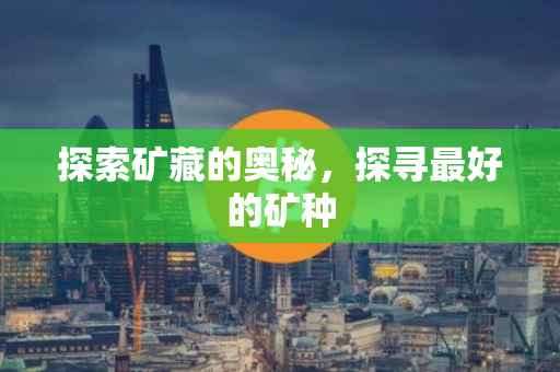 探索矿藏的奥秘，探寻最好的矿种