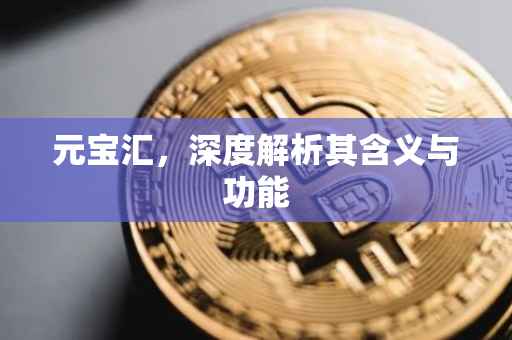元宝汇，深度解析其含义与功能