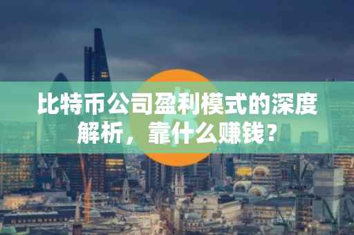 比特币公司盈利模式的深度解析，靠什么赚钱？