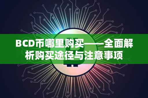 BCD币哪里购买——全面解析购买途径与注意事项