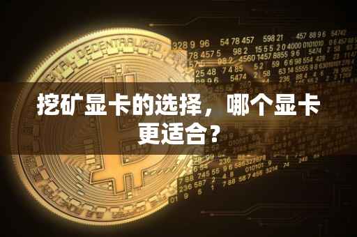 挖矿显卡的选择，哪个显卡更适合？