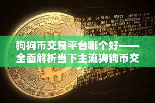 狗狗币交易平台哪个好——全面解析当下主流狗狗币交易场所