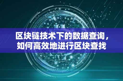区块链技术下的数据查询，如何高效地进行区块查找