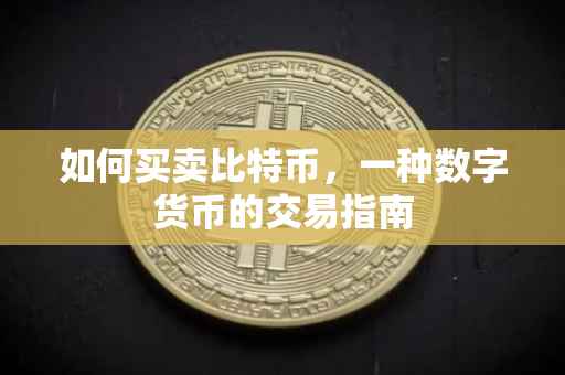 如何买卖比特币，一种数字货币的交易指南