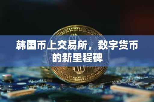 韩国币上交易所，数字货币的新里程碑