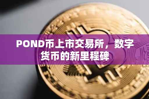 POND币上市交易所，数字货币的新里程碑