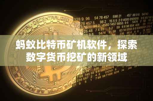 蚂蚁比特币矿机软件，探索数字货币挖矿的新领域