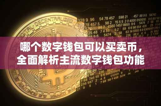 哪个数字钱包可以买卖币，全面解析主流数字钱包功能及特点