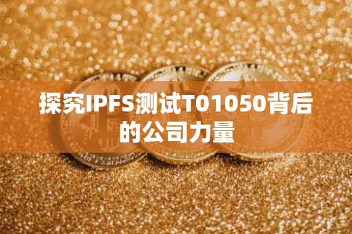 探究IPFS测试T01050背后的公司力量
