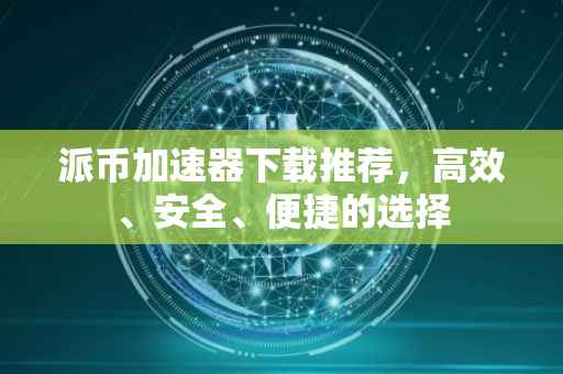 派币加速器下载推荐，高效、安全、便捷的选择