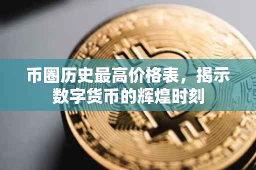 币圈历史最高价格表，揭示数字货币的辉煌时刻