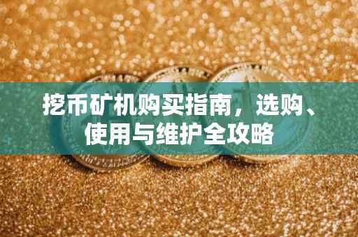 挖币矿机购买指南，选购、使用与维护全攻略