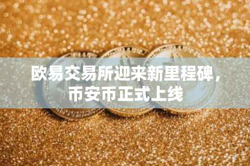 欧易交易所迎来新里程碑，币安币正式上线