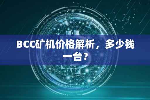 BCC矿机价格解析，多少钱一台？