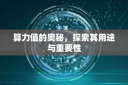 算力值的奥秘，探索其用途与重要性