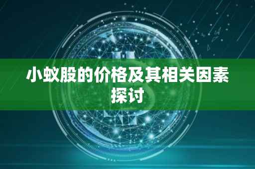 小蚁股的价格及其相关因素探讨