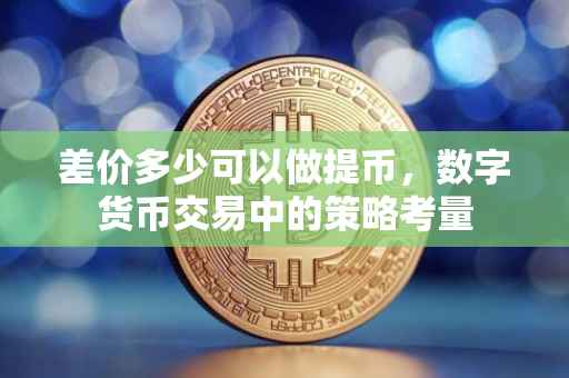 差价多少可以做提币，数字货币交易中的策略考量