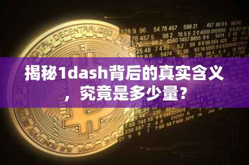 揭秘1dash背后的真实含义，究竟是多少量？