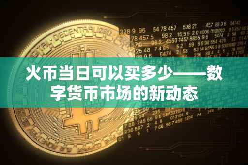 火币当日可以买多少——数字货币市场的新动态