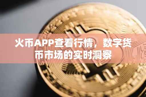 火币APP查看行情，数字货币市场的实时洞察