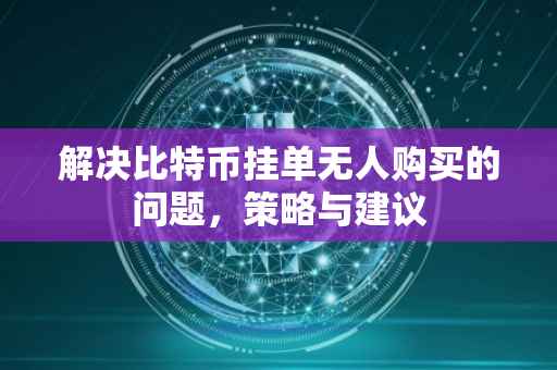 解决比特币挂单无人购买的问题，策略与建议