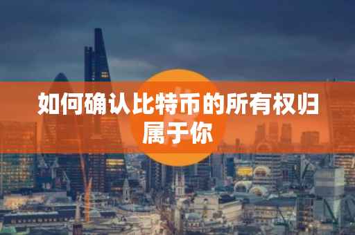 如何确认比特币的所有权归属于你