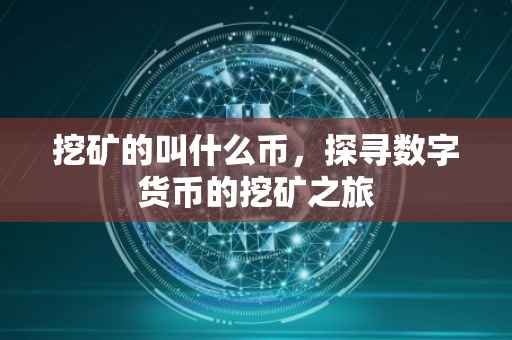挖矿的叫什么币，探寻数字货币的挖矿之旅