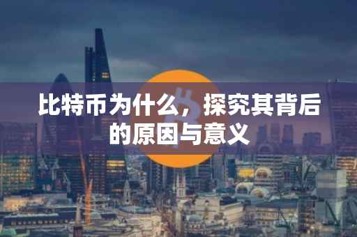 比特币为什么，探究其背后的原因与意义