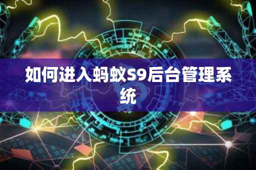 如何进入蚂蚁S9后台管理系统
