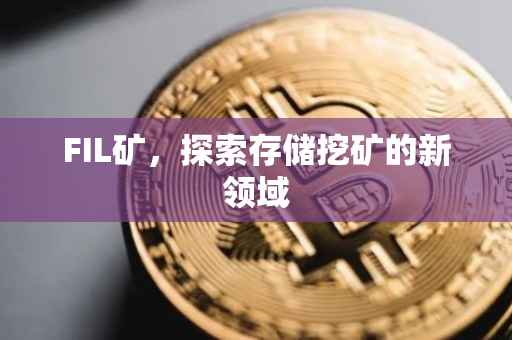 FIL矿，探索存储挖矿的新领域