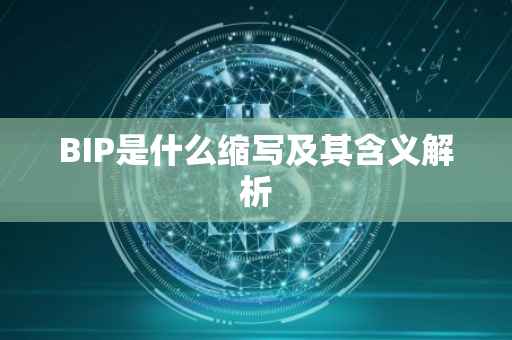 BIP是什么缩写及其含义解析