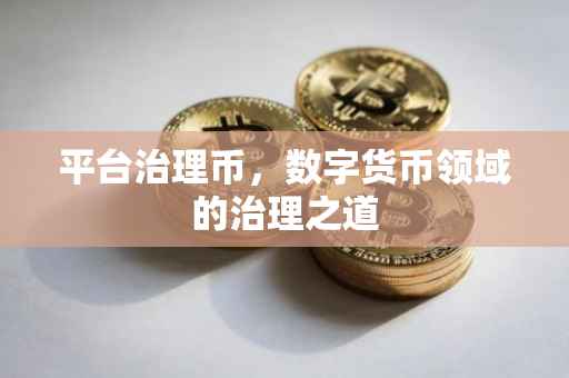 平台治理币，数字货币领域的治理之道