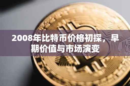2008年比特币价格初探，早期价值与市场演变