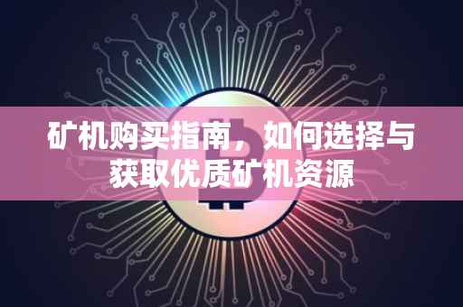 矿机购买指南，如何选择与获取优质矿机资源