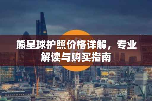 熊星球护照价格详解，专业解读与购买指南