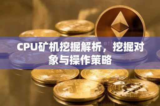 CPU矿机挖掘解析，挖掘对象与操作策略