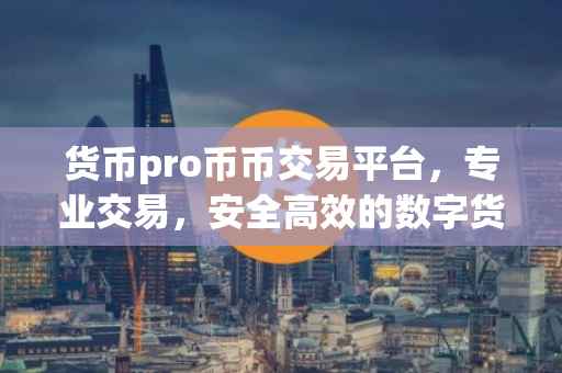 货币pro币币交易平台，专业交易，安全高效的数字货币交易体验